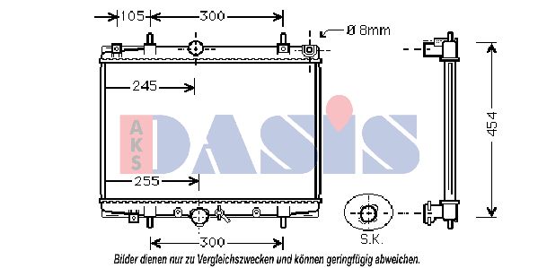 AKS DASIS radiatorius, variklio aušinimas 161820N